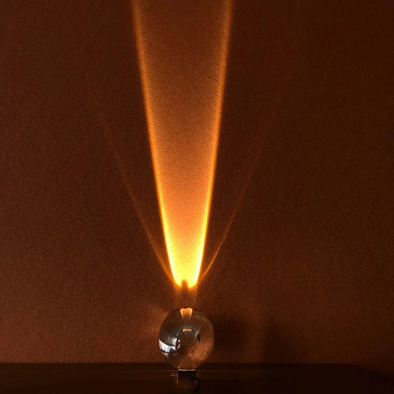 Italienische Designer-LED-Kristall-Tischlampe „Eye of the Sky“ – ovale Nachtprojektorlampe, Dekoration für Schlafzimmer und Wohnzimmer