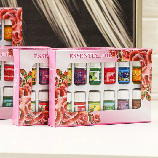 12PCS Huiles Essentielles Aromathérapie – Diffuseur & Humidificateur