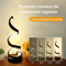 Lampe de table LED en spirale - veilleuse moderne, intensité réglable, idéale pour chambre, bureau, salon