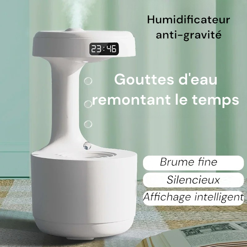 Humidificateur Anti-Gravité 800ml – Silencieux, Purification et Veilleuse