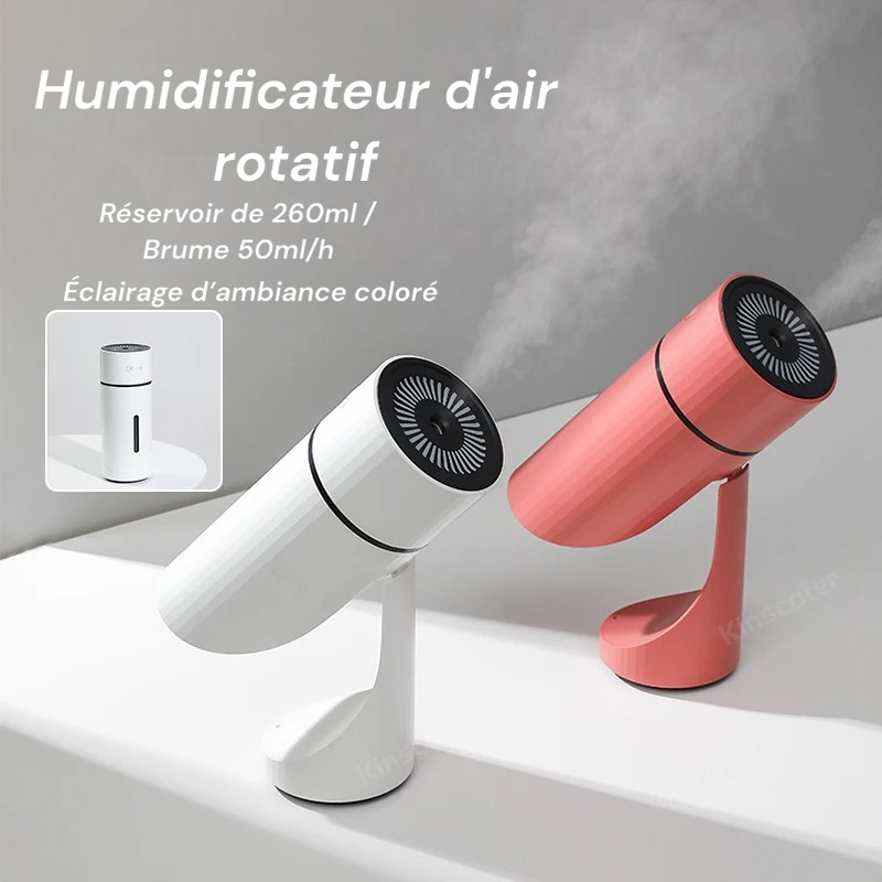260 ml kabelloser USB-Aromatherapie-Diffusor, wiederaufladbarer 1000-mAh-Akku, Ultraschall und leise